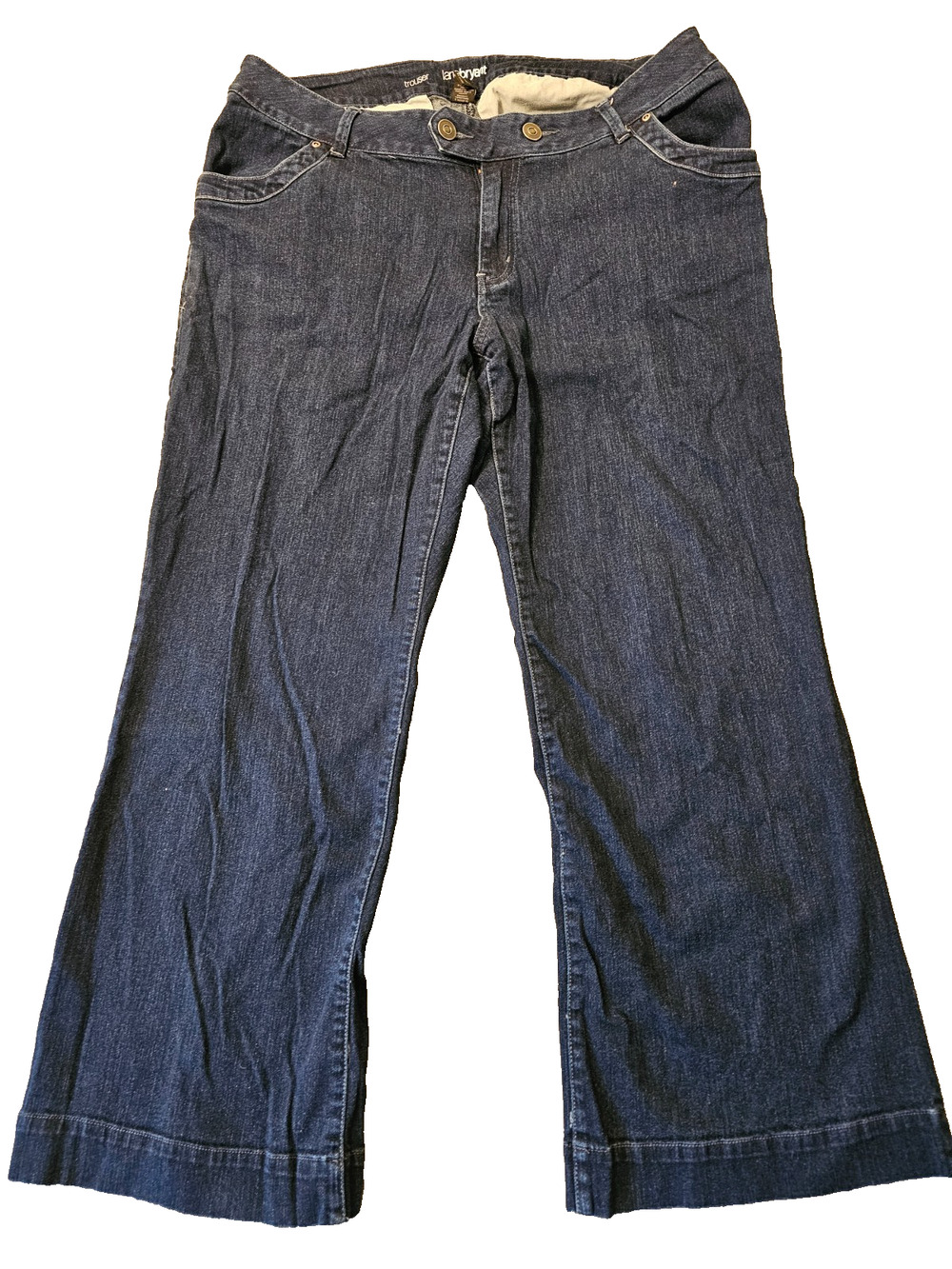 Lane Bryant Womens Straight Leg Trouser Jeans Dark Denim Plus 22